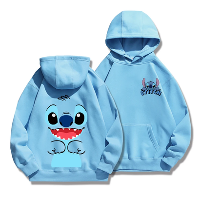 Stitch Hoodie Autumn/Winter Hoodie European and American Cartoon Anime Hoodie Loose Clothes Couple'S Hoodie Coat