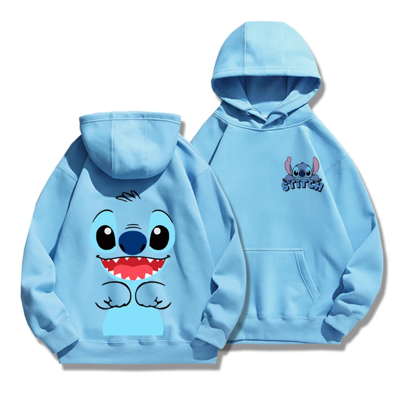 Stitch Hoodie Autumn/Winter Hoodie European and American Cartoon Anime Hoodie Loose Clothes Couple'S Hoodie Coat