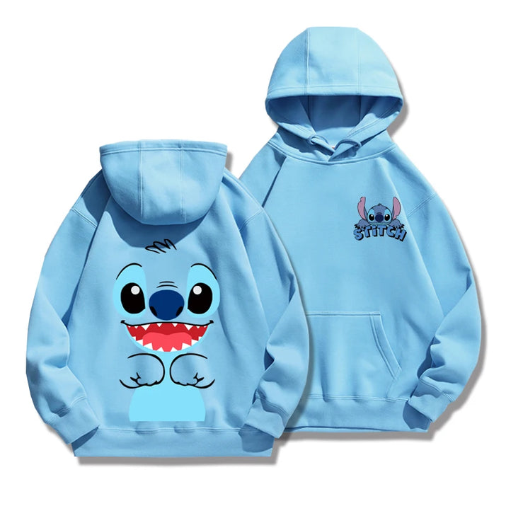 Stitch Hoodie Autumn/Winter Hoodie European and American Cartoon Anime Hoodie Loose Clothes Couple'S Hoodie Coat