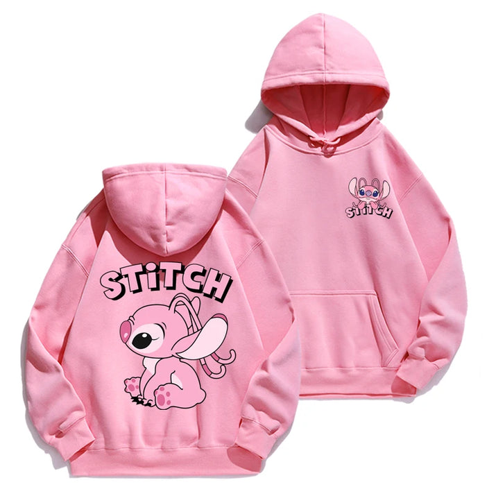 Stitch Hoodie Autumn/Winter Hoodie European and American Cartoon Anime Hoodie Loose Clothes Couple'S Hoodie Coat