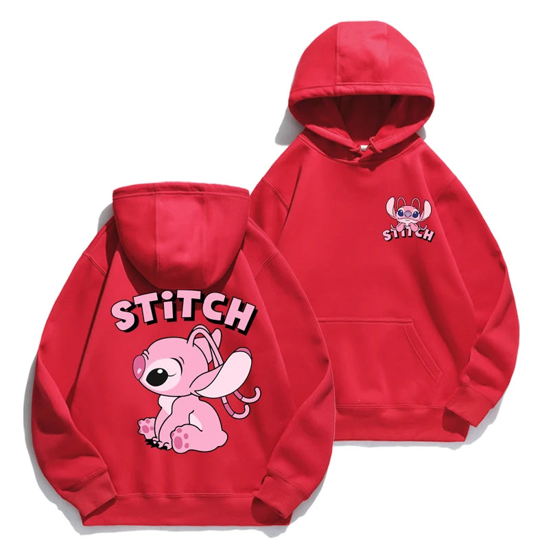 Stitch Hoodie Autumn/Winter Hoodie European and American Cartoon Anime Hoodie Loose Clothes Couple'S Hoodie Coat