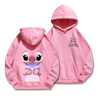 Stitch Hoodie Autumn/Winter Hoodie European and American Cartoon Anime Hoodie Loose Clothes Couple'S Hoodie Coat