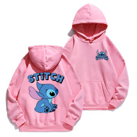 Stitch Hoodie Autumn/Winter Hoodie European and American Cartoon Anime Hoodie Loose Clothes Couple'S Hoodie Coat