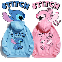 Stitch Hoodie Autumn/Winter Hoodie European and American Cartoon Anime Hoodie Loose Clothes Couple'S Hoodie Coat
