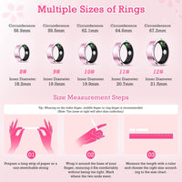 Smart Ring Health Tracker, Sleep Tracker Ring with Heart Rate, Waterproof Fitness Ring for Activity Monitoring/Steps/Distance/Calories,Air Gestures,Up to 7-Day Battery,For Ios Android (Light Pink,#10)