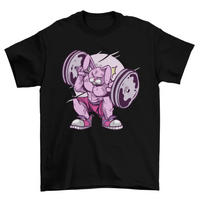 Weightlifting rabbit t-shirt