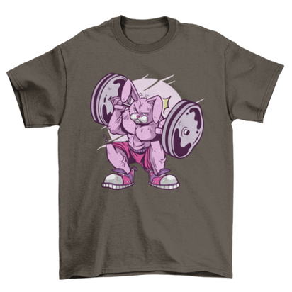 Weightlifting rabbit t-shirt