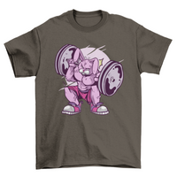 Weightlifting rabbit t-shirt