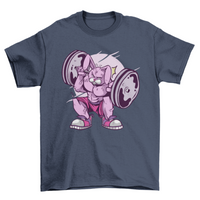 Weightlifting rabbit t-shirt