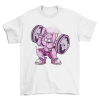 Weightlifting rabbit t-shirt