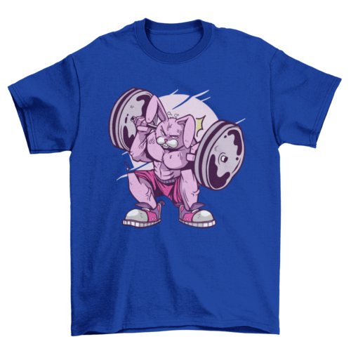Weightlifting rabbit t-shirt