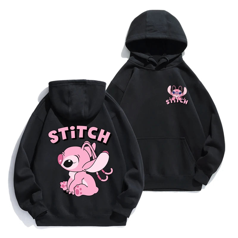 Stitch Hoodie Autumn/Winter Hoodie European and American Cartoon Anime Hoodie Loose Clothes Couple'S Hoodie Coat
