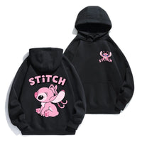 Stitch Hoodie Autumn/Winter Hoodie European and American Cartoon Anime Hoodie Loose Clothes Couple'S Hoodie Coat