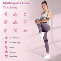 Smart Ring Health Tracker, Sleep Tracker Ring with Heart Rate, Waterproof Fitness Ring for Activity Monitoring/Steps/Distance/Calories,Air Gestures,Up to 7-Day Battery,For Ios Android (Light Pink,#10)