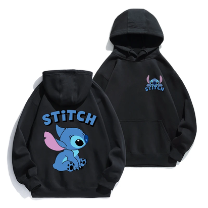 Stitch Hoodie Autumn/Winter Hoodie European and American Cartoon Anime Hoodie Loose Clothes Couple'S Hoodie Coat