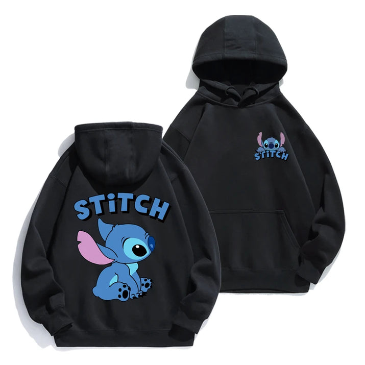Stitch Hoodie Autumn/Winter Hoodie European and American Cartoon Anime Hoodie Loose Clothes Couple'S Hoodie Coat